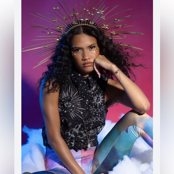 EUC  BLACKMILK  Celestial Eye Business Time Shirt -XXL - Picture 1 of 3
